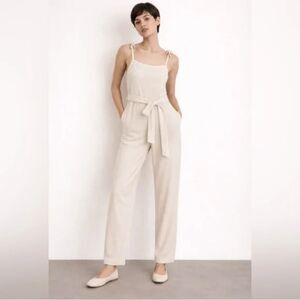 NWT LoveShackFancy Nala Jumpsuit Cream Cashmere Blend Size S